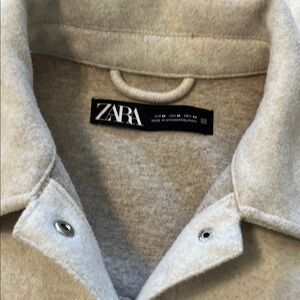 Zara Beige Wool Blend Jacket